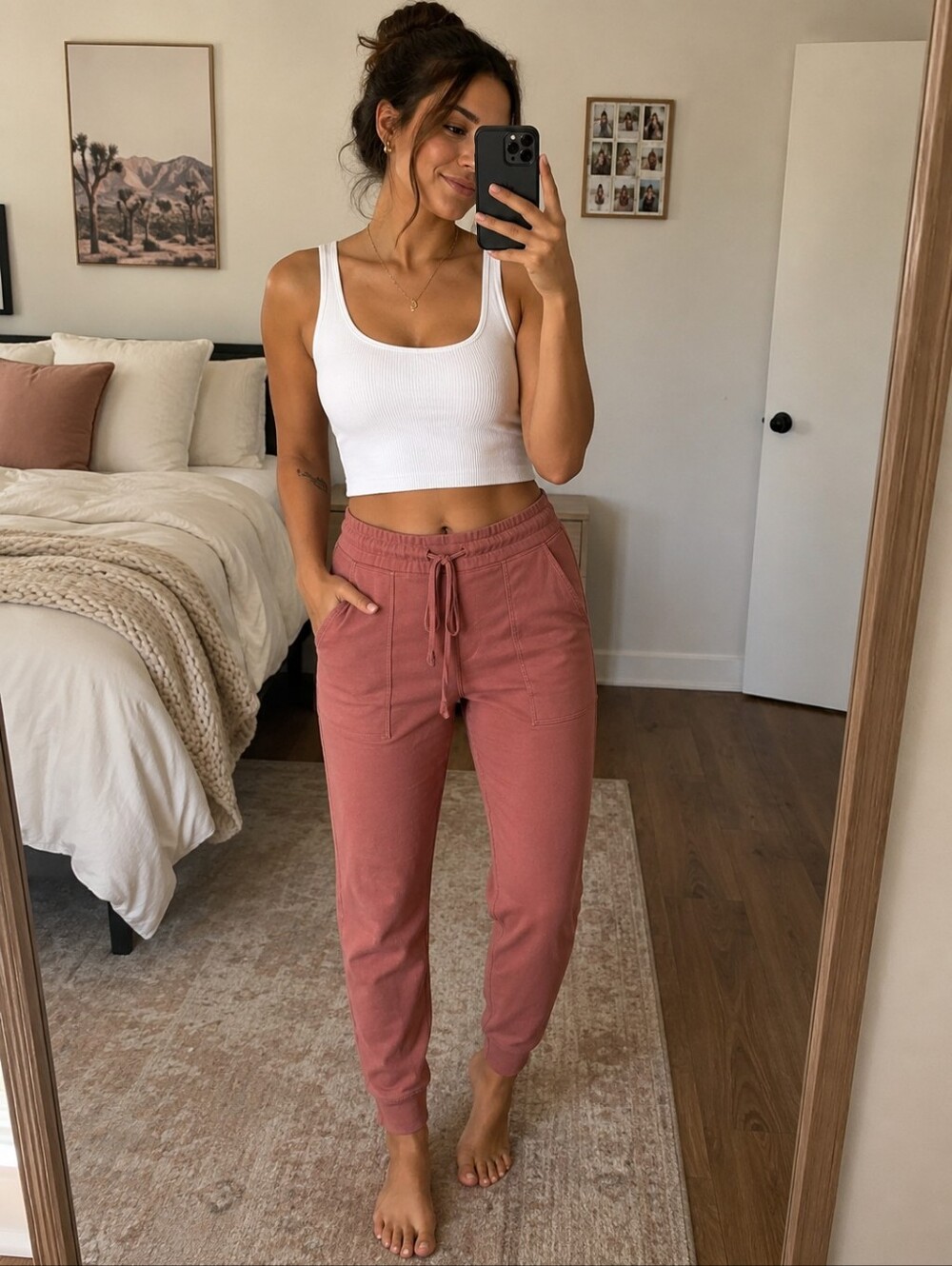 Halara Dusty Rose Jogger Pants Size XS NWT